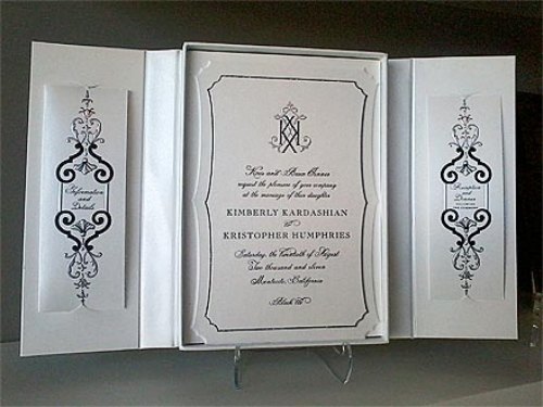 kim kardashian wedding invitation wording